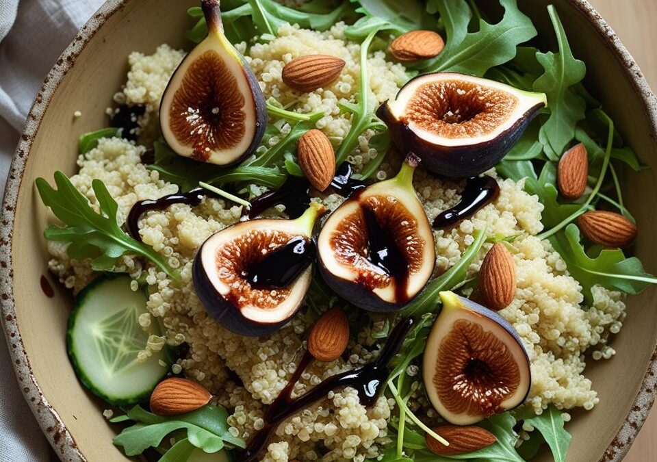🥗 Salade détox au quinoa, figues rôties & roquette