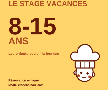 Stage de cuisine à la journée 8-15 ans à Orléans : une journée entière en cuisine